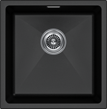 Кухонная мойка Paulmark LUMI 45UNI LU45-BL 45х45 цвет черный